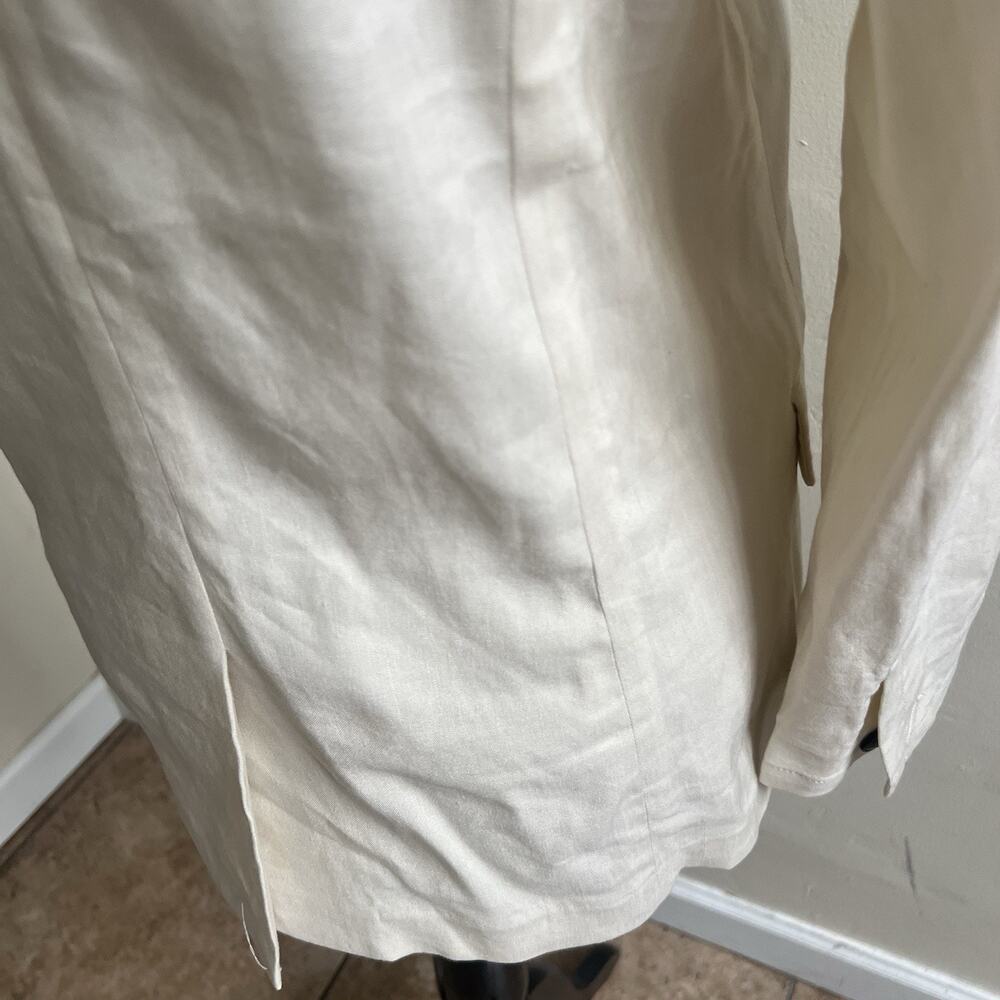 Rag & Bone Cream Linen Margot Blazer Sport Coat with Notched Lapel Size 0 - Picture 13 of 14
